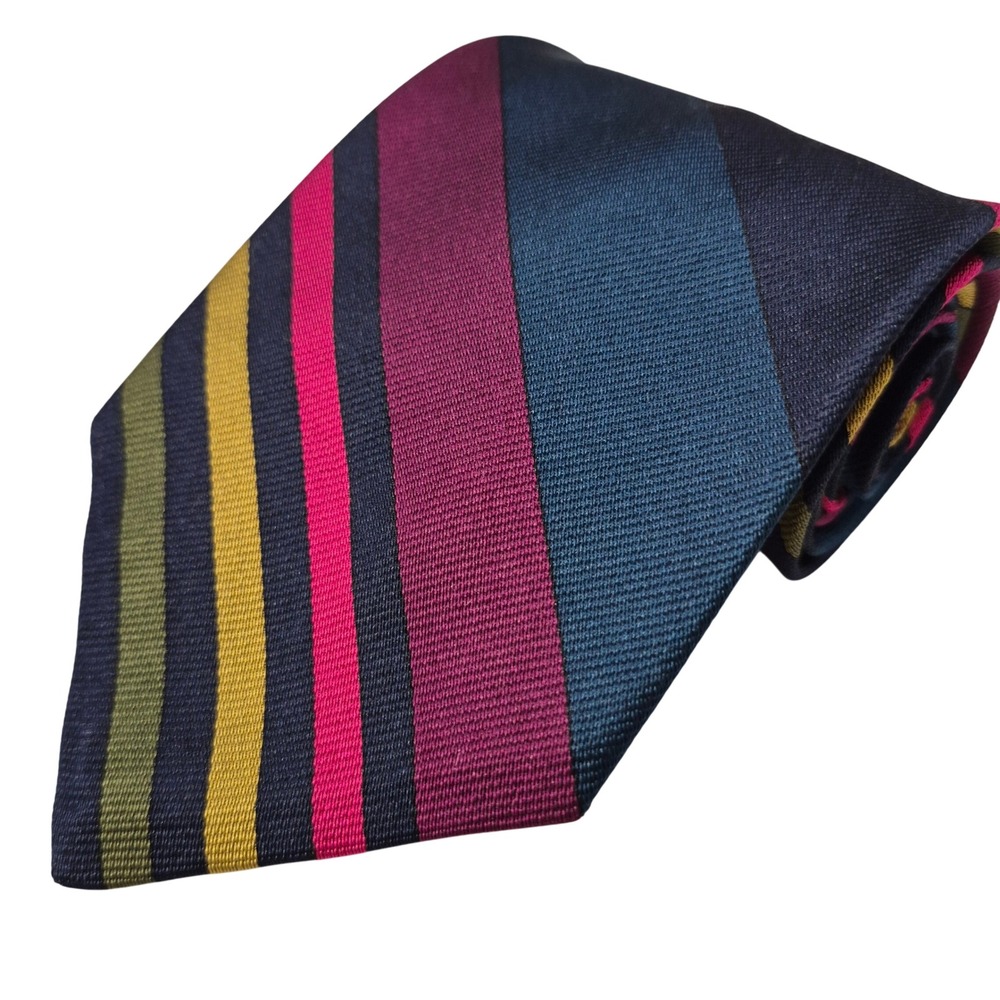 McMillan's Big & Tall Repp Tie Mens Multi Stripe Silk Classic Ivy Heritage XL